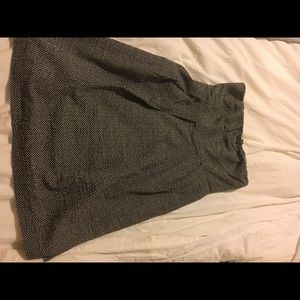 J crew navy and white polka dot strapless dress